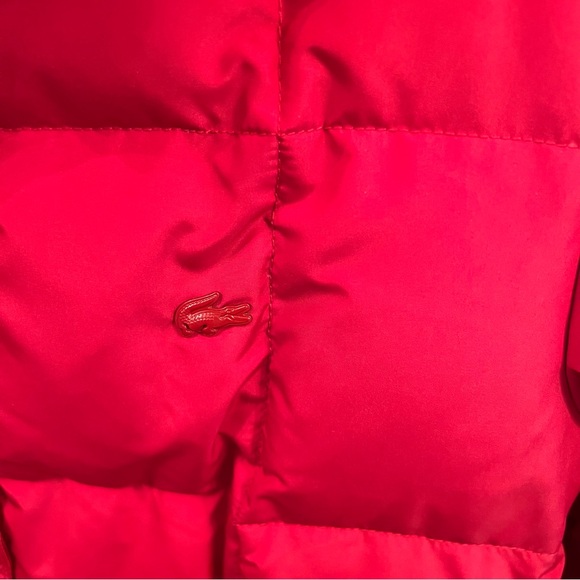 LACOSTE  Red Puffer Coat - Picture 3 of 10